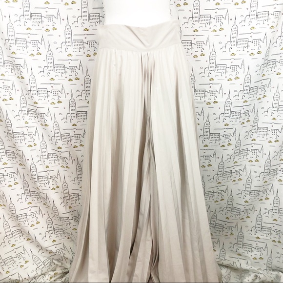 HEIDE OST Pleated Wide Leg Skirt Pants Medium - Picture 3 of 6